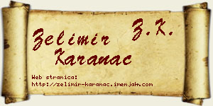 Želimir Karanac vizit kartica